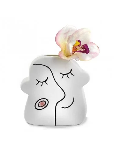 vaso a forma di faccia stilizzato in porcellana bomboniere matrimonio originali - Bomboniere Shop Store